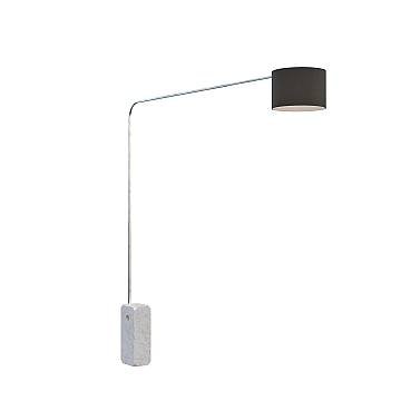 Piantana Contemporanea Corner Marmo Bianco Tessuto Nero 1 Luce E27