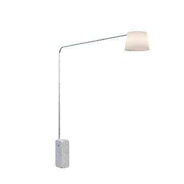 Piantana Contemporanea Corner Marmo Bianco Diffusore Tessuto Bianco 1 Luce E27