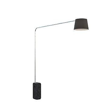 Piantana Contemporanea Corner Marmo Nero Diffusore Tessuto Nero 1 Luce E27