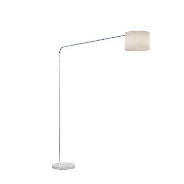 Piantana Contemporanea Corner Marmo Basso Bianco Tessuto Bianco 1 Luce E27