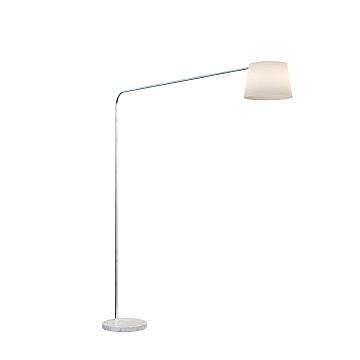 Piantana Contemporanea Corner Marmo Basso Bianco Diffusore Bianco 1 Luce E27