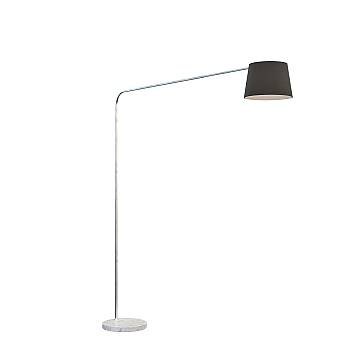 Piantana Contemporanea Corner Marmo Basso Bianco Diffusore Nero 1 Luce E27