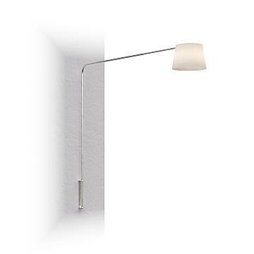 Piantana Contemporanea Corner Metallo Cromo Diffusore Bianco 1 Luce E27