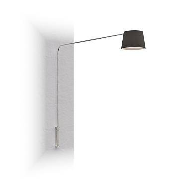 Piantana Contemporanea Corner Metallo Cromo Diffusore Nero 1 Luce E27