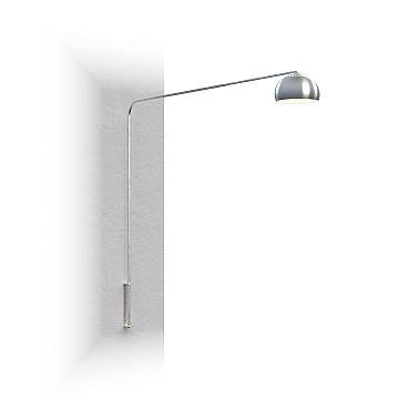 Piantana Contemporanea Corner Metallo Cromo 1 Luce E27