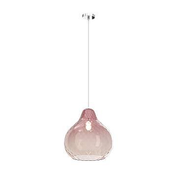 Lampadario Contemporaneo Dress Metallo Cromo Vetro Grande Ruggine 1 Luce E27