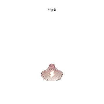 Lampadario Contemporaneo Dress Metallo Cromo Vetro Ruggine 1 Luce E27