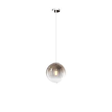 Sopsensione Moderna Big Eclipse Metallo Cromo Vetro Bronzo 1 Luce E27 D20