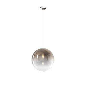Sopsensione Moderna Big Eclipse Metallo Cromo Vetro Bronzo 1 Luce E27 D30