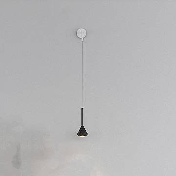 Applique Moderna Aygo Metallo Bianco E Nero 1 Luce Gu10