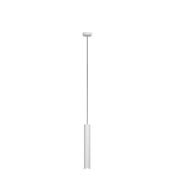 Lampadario Industrial-Minimal Xeana Metallo Bianco 1 Luce Gu10