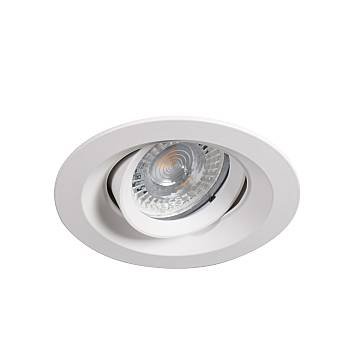 Faretto Incassowind Orientabile Tondo Alluminio Bianco Opaco 1 Luce Gu10