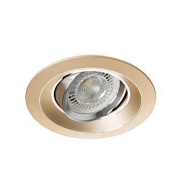 Faretto Incassowind Orientabile Tondo Alluminio Oro Anodizzato 1 Luce Gu10