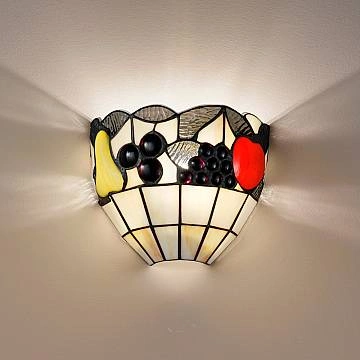 Applique Tiffany Vetro Multicolor Chiaro 1 Luce E27