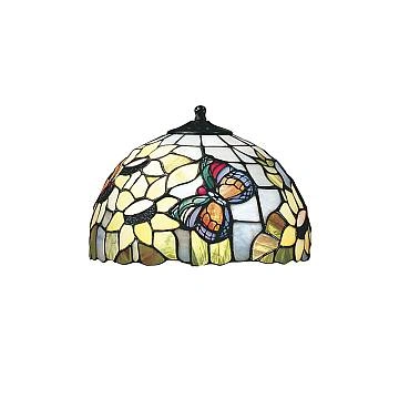 Paralume Tiffany In Vetro Decorato Multicolor D. 26Cm