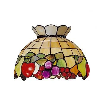 Paralume Tiffany In Vetro Decorato Multicolor D. 30Cm